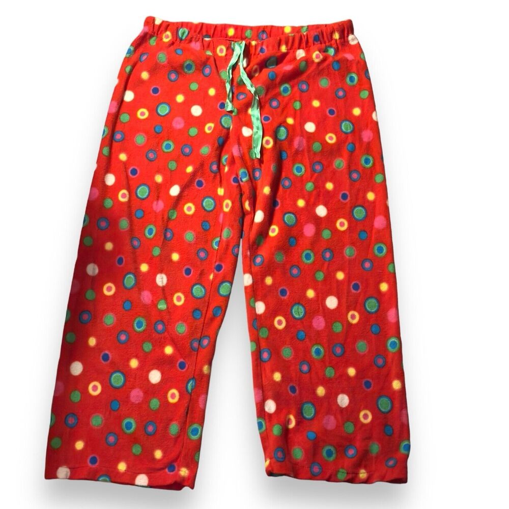 Seven Apparel Intimates Womens Red Polka Dots Pajama Lounge Sleep Pants Sz XL